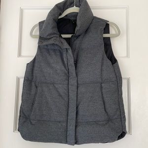 Theory Grey Flannel Puffer Vest